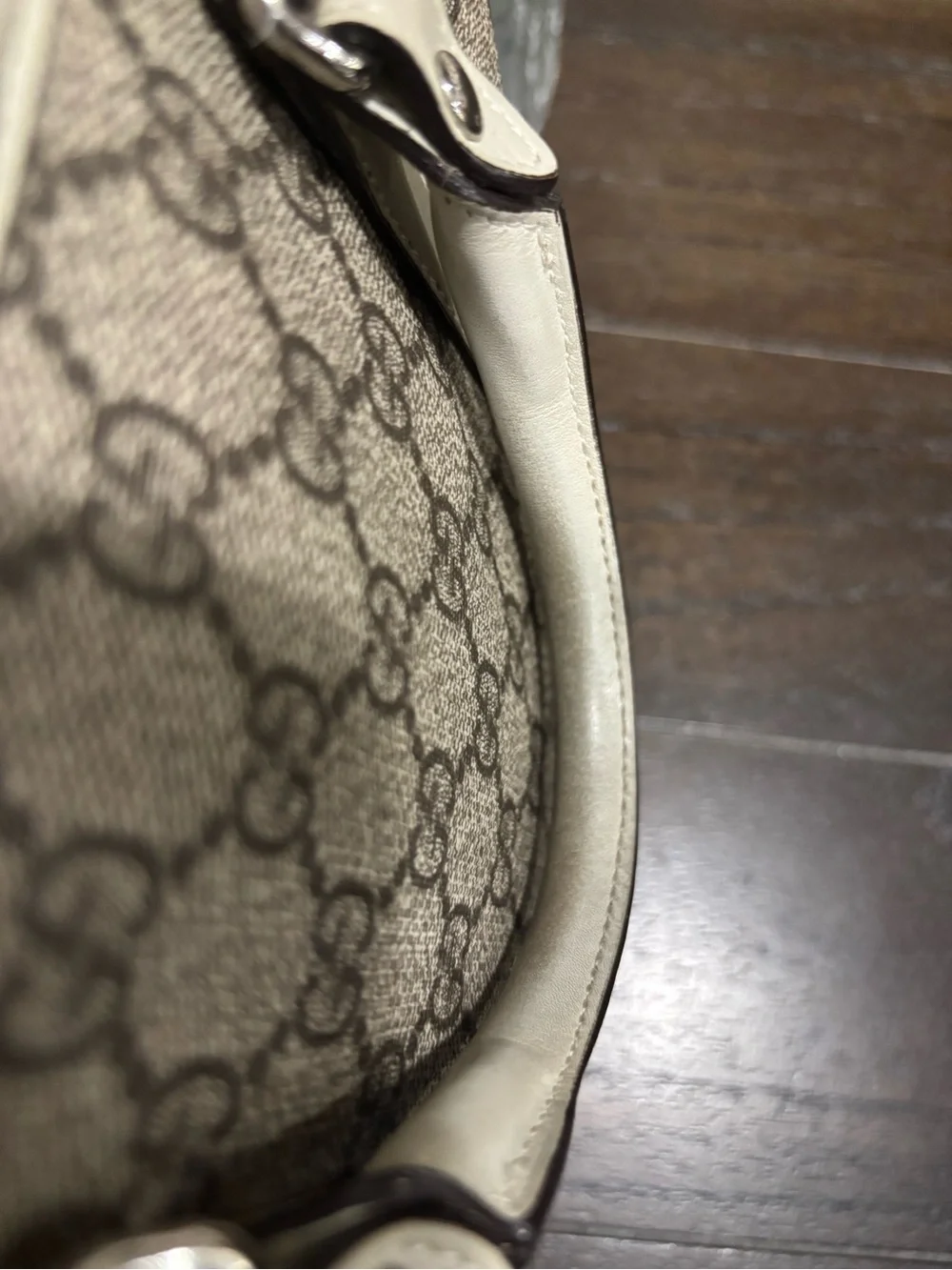 Gucci Beige/Tan GG Canvas Tote with Neutral Leather Trim